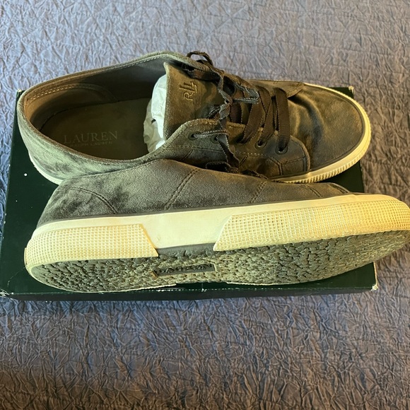 Lauren Grey Velvet Sneakers - Picture 9 of 10